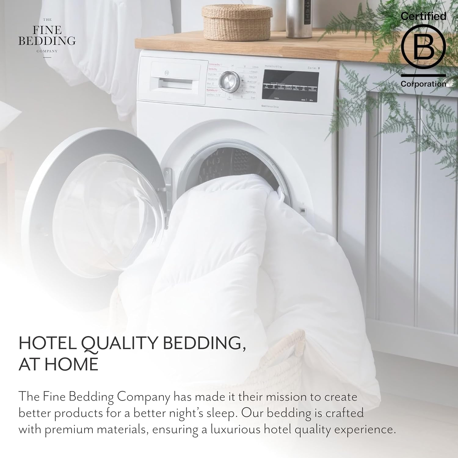 Naty Shop Couette double 4,5 Tog légère, hypoallergénique, chaude et lavable, pour lit double, housse de luxe de qualité hôtelière avec nos matériaux recyclés Naty Shop Quilts & Quilts