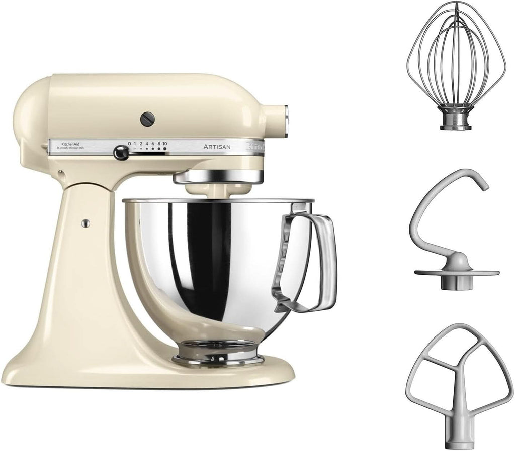 Mixer cu bol KitchenAid Artisan 5KSM125EER, 300W, 4.8L Naty Shop Crem