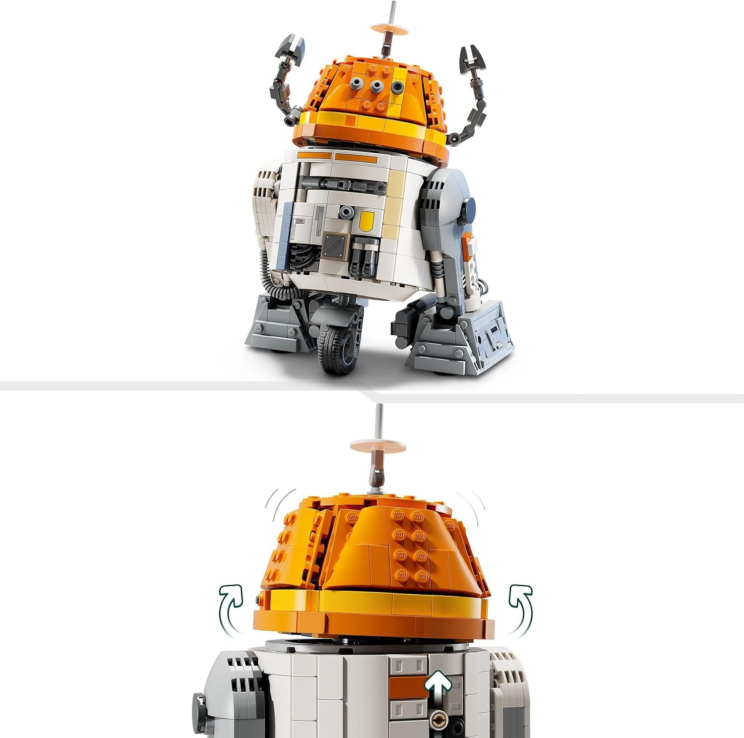 Figurine LEGO Star Wars 75416 Ahsoka Astromech Droid Chopper (C1-10P) - jouet avec tête mobile, bras amovibles et roue centrale - cadeau pour les fans d'Ahsoka, garçons et filles de plus de 10 ans Jeux de construction Besuche den LEGO-Store