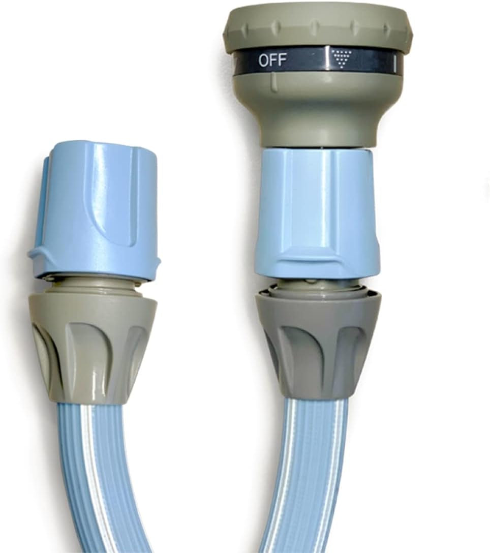 Furtun de grădină extensibil Magic Blue Hose, 20 de metri, cu sac și duză de pulverizare