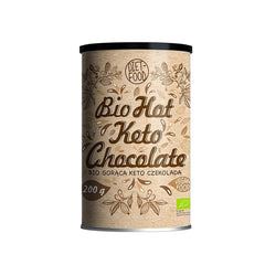 Chocolat chaud pour le régime Keto - riche en graisses - modéré en protéines et faible en glucides - sucré à l'érythritol, 200 grammes de cacao et chocolat chaud Naty Shop Bio Keto Hot Chocolate