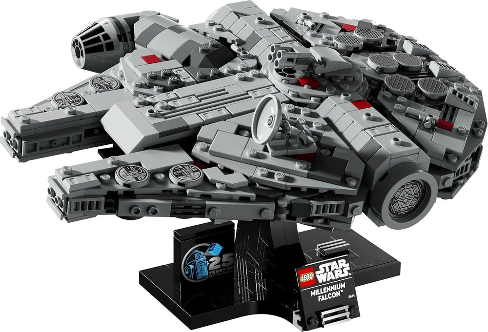 LEGO Star Wars Millennium Falcon 25e anniversaire pour adultes Vaisseau à construire Un nouvel espoir Kit de modèle de vaisseau spatial à collectionner Cadeaux pour hommes Femmes 75375 Jeux de construction Besuche den LEGO-Store