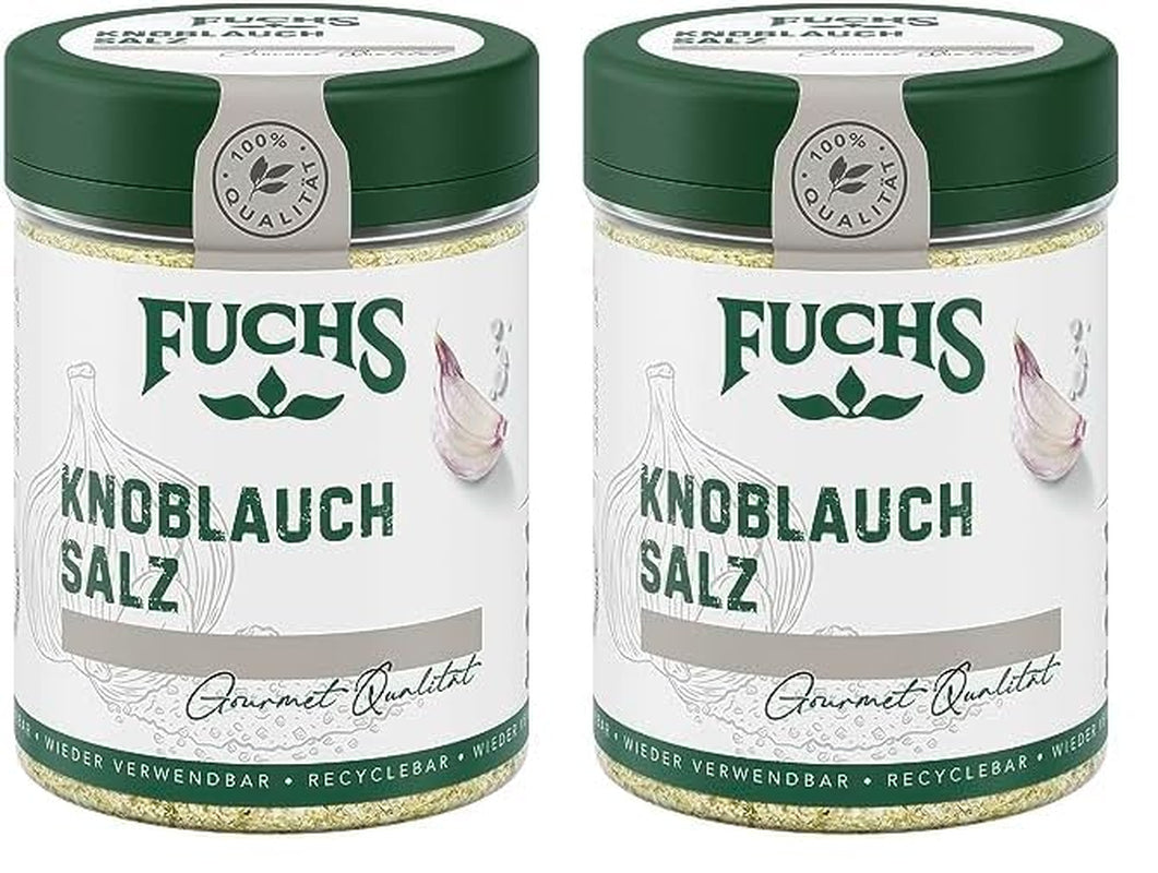 Fuchs Gewürze - Knoblauchsalz - Gewürzsalz für Dips, Saucen und Gemüse - ingrédients naturels - 90 g en dose variable, recyclable
