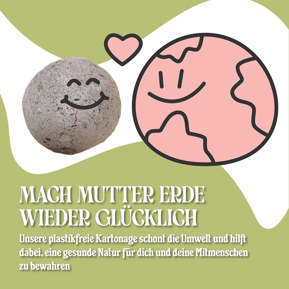 LouMaxx Ensemble de bombes de graines faites à la main 10 x 3, cadeau de bombe de graines, graines de fleurs comme cadeaux de fête, graines durables pour cadeaux de fête d'enfants, boules de jardinières respectueuses de l'environnement avec plus de 50 types de graines de fleurs