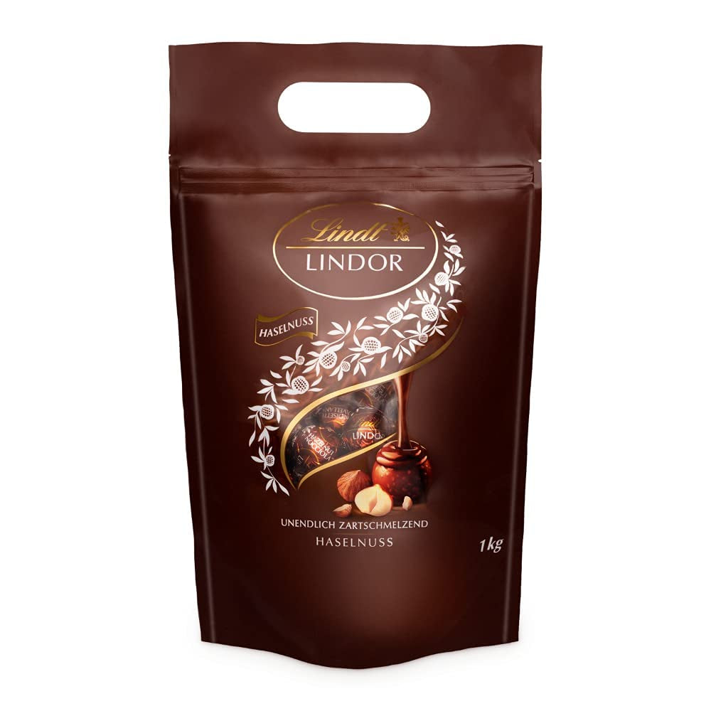Boules de chocolat LINDOR aux noisettes, sac de 1 kg + fût Johnnie Walker Sherry 0,7 litre