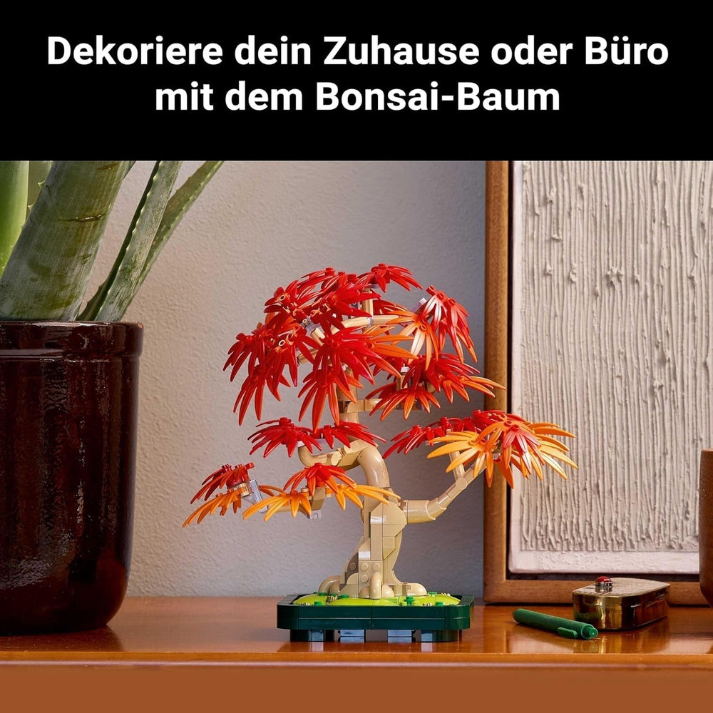 LEGO Botanicals Érable rouge du Japon - Bonsaï - Kit de plantes artificielles avec feuilles rouges et oranges, plus bol - Décoration d'intérieur - Idée cadeau pour adultes - 10348 Jeux de construction Besuche den LEGO-Store
