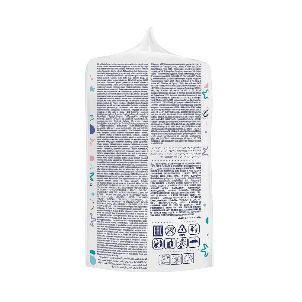 Serviettes Bébé Kindii Pure - 100% coton - Grandes serviettes carrées pour peaux sensibles - Remplace les lingettes humides - Douces - Bords doux Lingettes humides pour bébé Naty Shop