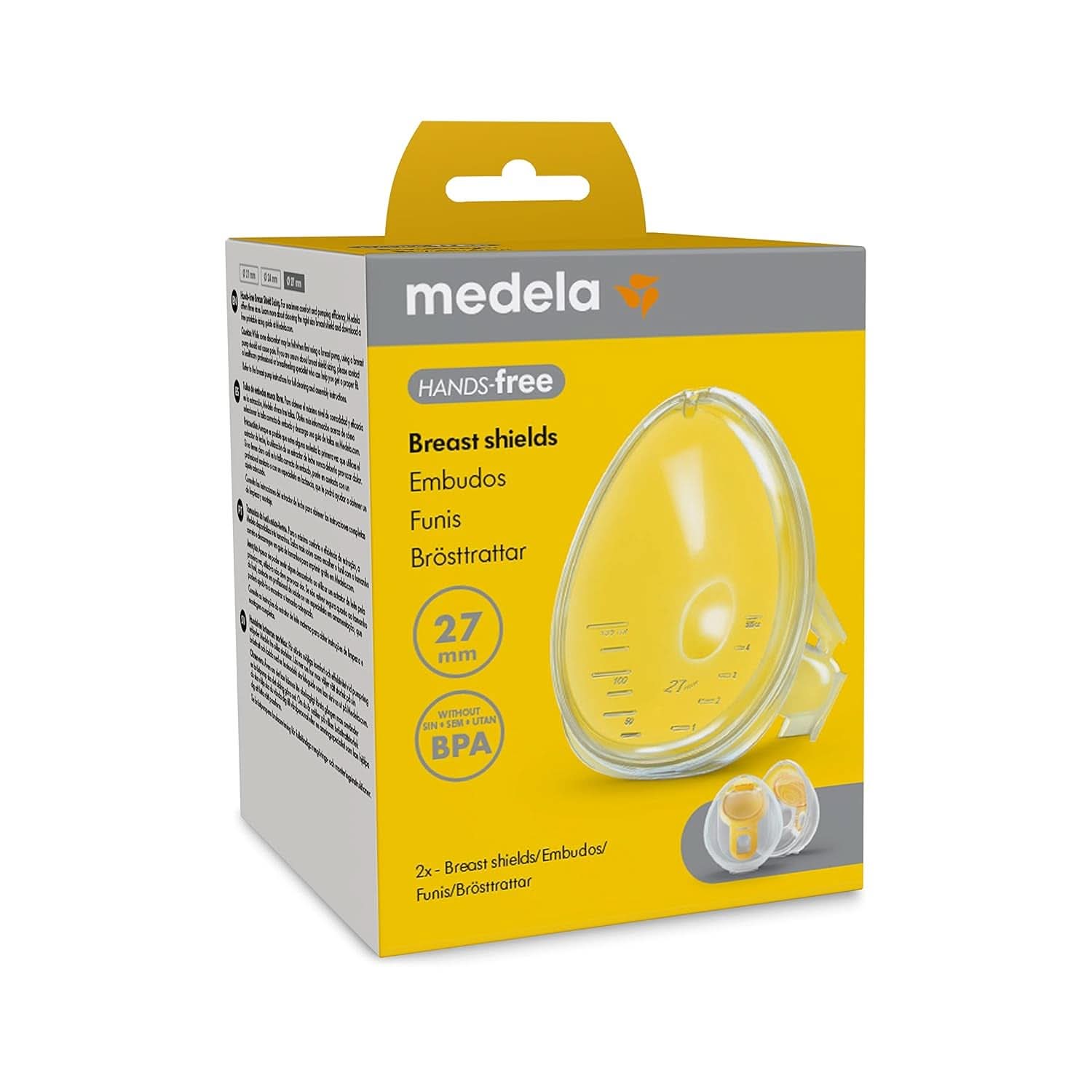Protège-seins mains libres Medela, accessoires pour tire-lait Accessoires d'alimentation et d'allaitement Bebe Naty Shop 27 Mm