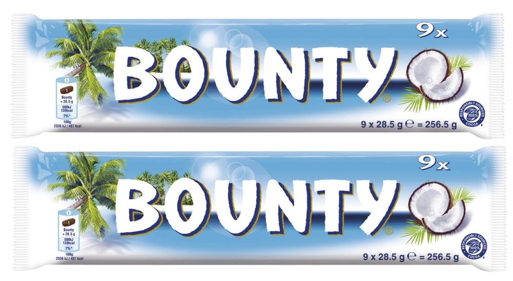 Barres de chocolat Bounty | Noix de coco et chocolat | Différentes tailles de conditionnement