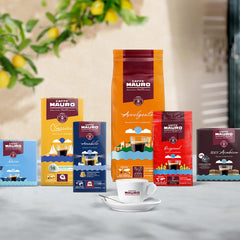 Caffè Mauro - Café en grains - 1 Kg - Mélange Avvolgente - Torréfaction moyenne - Intensité 8/10 - Fabriqué en Italie Coffee Naty Shop