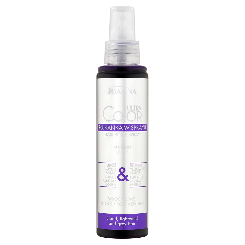 Joanna Ultra Color - Revitalisant de couleur rose pour cheveux blonds et clairs - Rose pastel - Brillance naturelle - Élimine la nuance jaune des cheveux gris-blonds - Effet temporaire - 150 ml Teinture capillaire Naty Shop Spray gris gris nuance de blond 150 Ml (1 paquet)