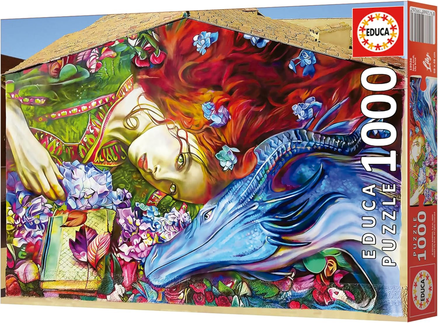 Educa - Puzzle de 1000 pièces pour adultes | Sant Jordi, Lily Brick. Dimensions : 68 X 48 cm. Comprend de la colle pour puzzle Fixpuzzle. Depuis 14 ans (19926) Puzzle Naty Shop