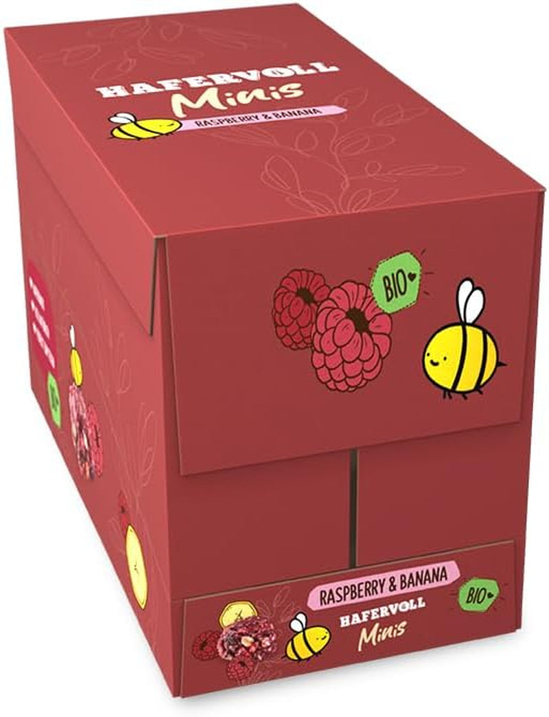 HAFERVOLL Minis Colza et Banane 8x 65g - Certifié bio, au miel, sans sucre ajouté, parfait à partager