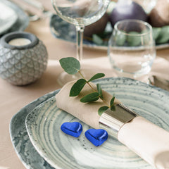 Günthart 150 cœurs en chocolat bleu fourrés au nougat | Pingouins à la crème de nougat | Coeurs de pingouin au chocolat bleu | Concours | Coeurs de chocolat bleu | Pingouin (1,2 kg)