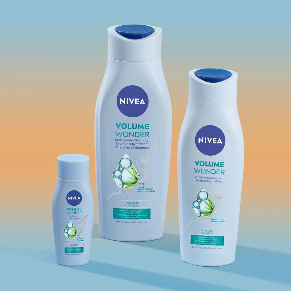 NIVEA Volume Wonder Shampooing fortifiant, shampooing volumateur, 50 ml Douche et bain Naty Shop