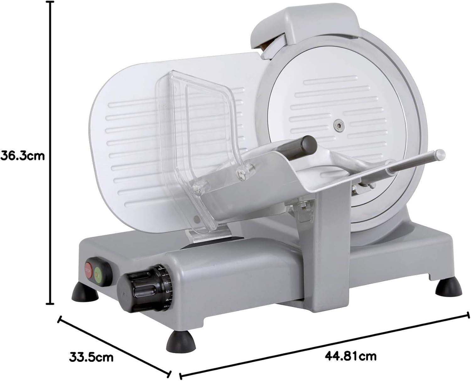 90018 Luxury 22 GS, trancheuse électrique, aluminium, argent/noir Trancheuses et trancheuses Naty Shop