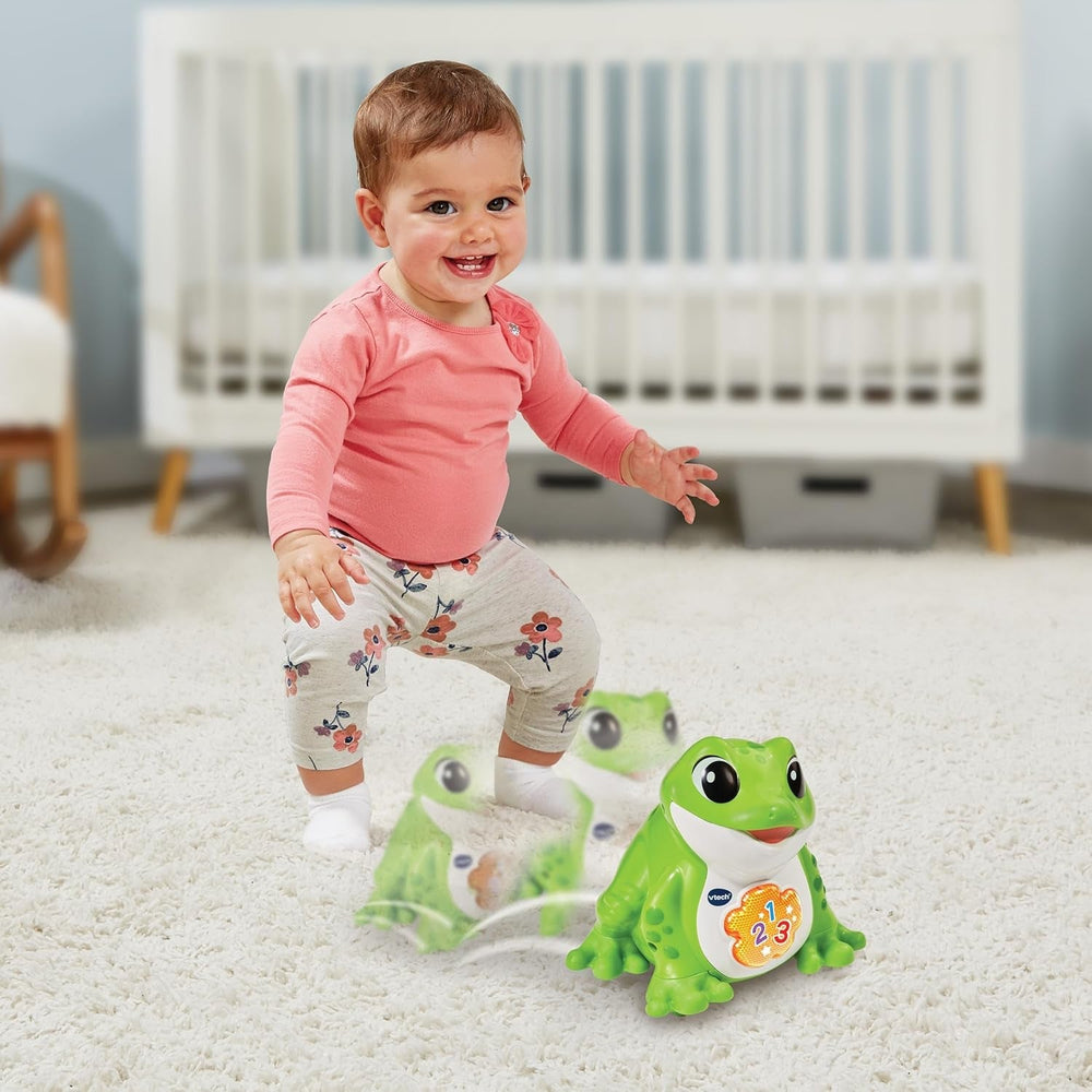 Vtech Baby Jumping Frog - Grenouille sauteuse parlante avec 3 chansons et 12 chansons - Pour les enfants de 12 à 36 mois Jouets pour bébés Naty Shop