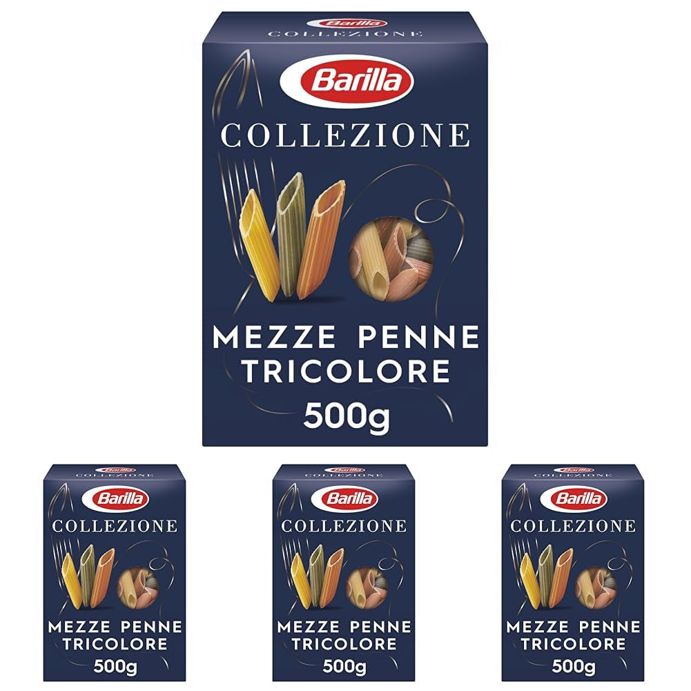 Barilla Collezione Mezze Penne Tricolore, 500 g