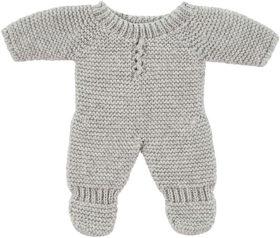 Miniland Strickpyjama, beige, für 21cm Puppen recycelten Fasern. Miniland Dolls