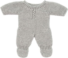 Miniland Strickpyjama, beige, für 21cm Puppen recycelten Fasern. Miniland Dolls