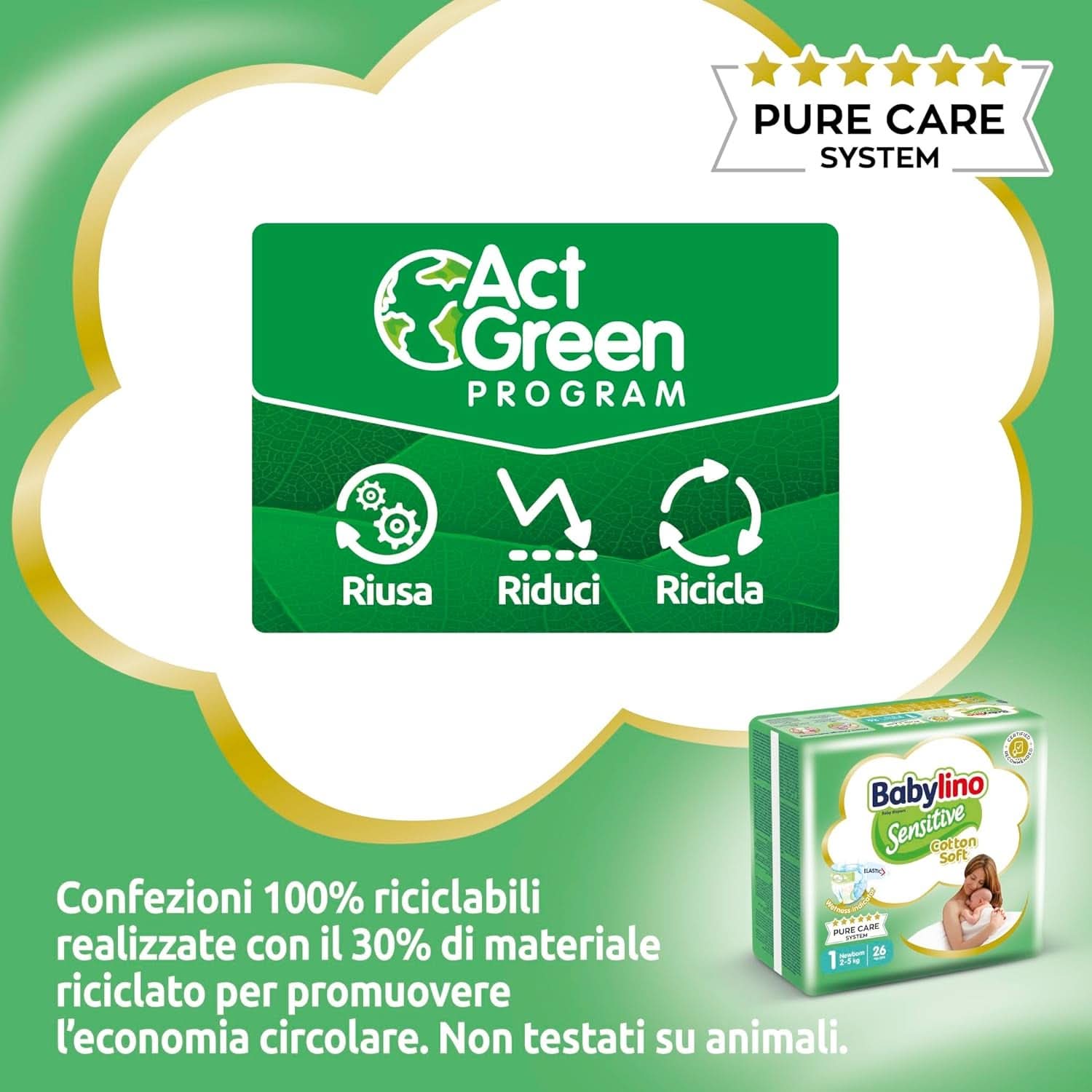 Babylino Sensitive, couches délicates pour enfants, différentes tailles Mère et Enfant Naty Shop