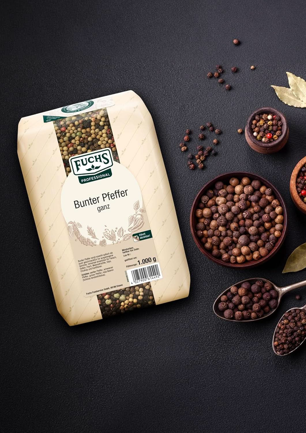 Poivre entier coloré Fuchs, 1 Kg Condimente Naty Shop