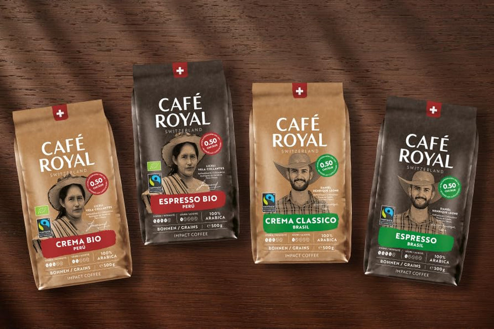 Café Royal Crema Intenso Honduras – Cafés à café 100 % Arabica, aromatiques intenses, rôtis foncés, étoiles 4/5, commerce équitable, 500 g de pots de fleurs