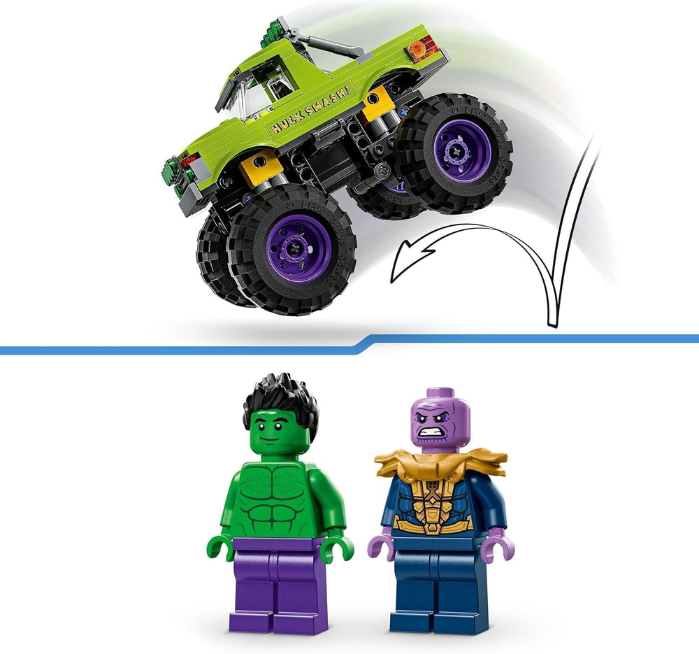LEGO Ç€ Marvel Hulk Truck Vs. Thanos - Jouet de construction de super-héros - Véhicule et figurines Avengers - Monster truck pour un méga plaisir - Cadeau pour garçons et filles à partir de 7 ans - 76312 Jeux de construction Besuche den LEGO-Store