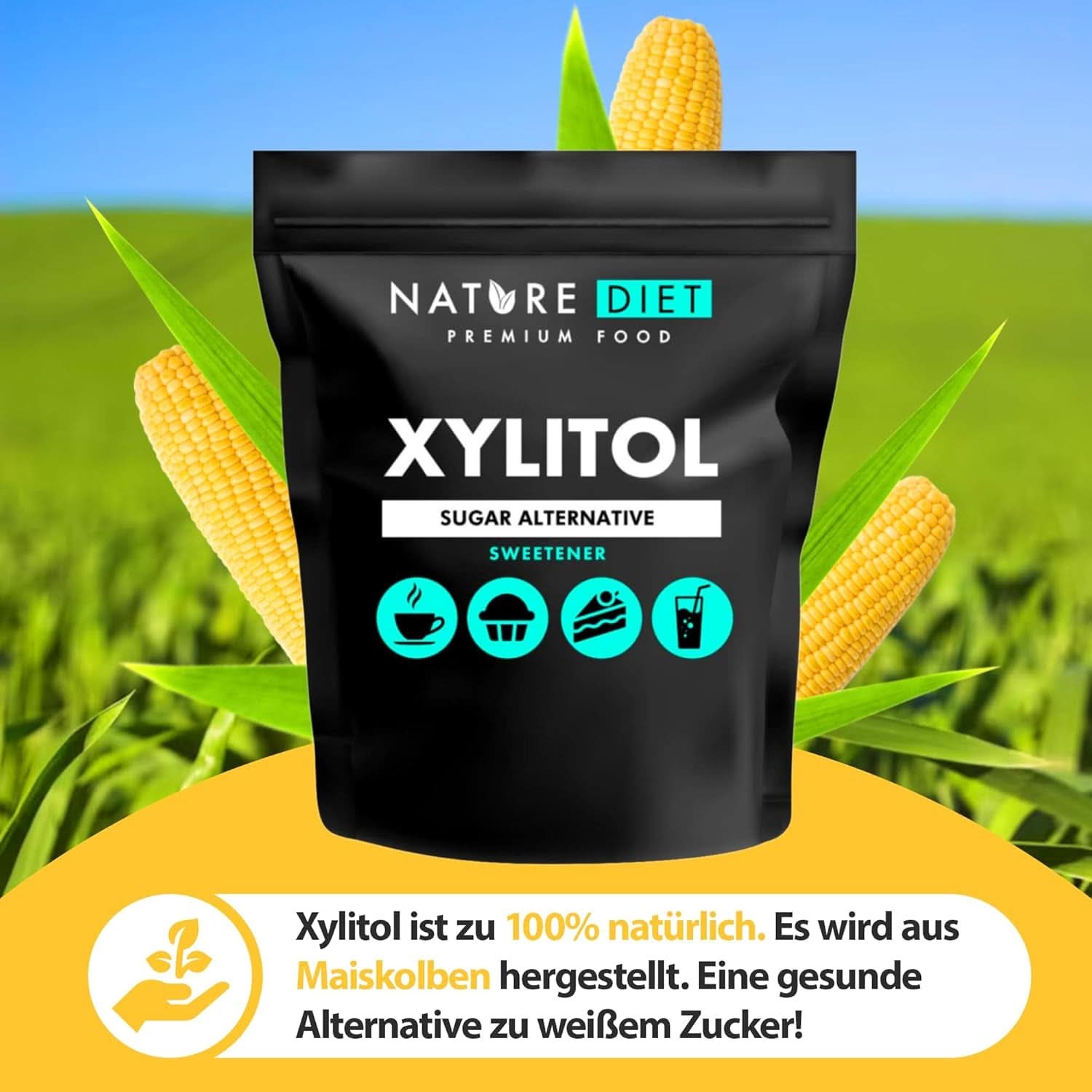 Nature Diet Xylitol, 1 Kg Édulcorants Naty Shop