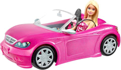 Poupée Barbie et logo de pneu réaliste convertible à paillettes roses, jouet de 3 ans DJR55 Naty Shop Barbie Dolls