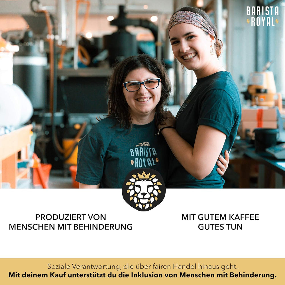 BARISTA ROYAL Espressobohnen 1kg "Amore E Basta Espresso" | Frische Kaffeebohnen direkt gehandelt | 70 % Arabica, 30 % Robusta Espresso ganze Bohnen | Idéal pour les machines entièrement automatiques et Siebträger