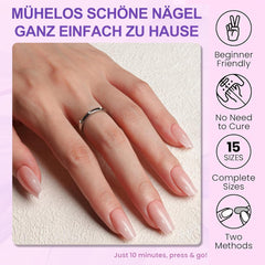 Lot de 420 faux ongles – Ballerine en gel doux, couverture complète, couleur chair, blanc dégradé, colle sur ongles artificiels, faux ongles pour nail art (Ballerine blanc nu)