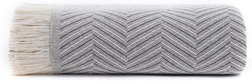 Todocama couvre-lit multifonctionnel, couvre-lit, couvre-lit, housse de canapé, jarapas, motif à chevrons (230 X 260 Cm, beige sable). Lits et couvertures Besuche den Todocama-Store Gris foncé 230 X 260 Cm