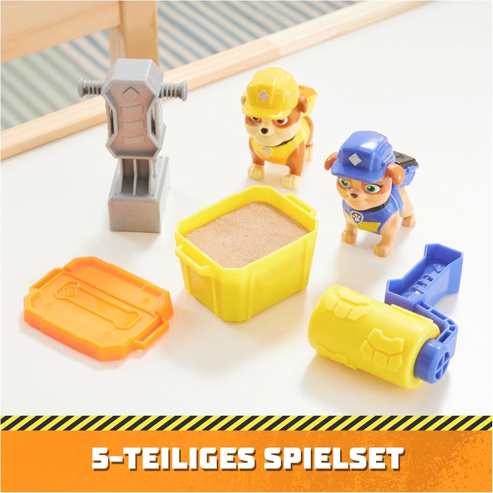 Rubble & Crew - Ensemble de figurines d'action Rubble & Mix, 2 jouets de construction et 85 g de sable de construction cinétique, jouet adapté aux enfants de 3 ans et plus Naty Shop