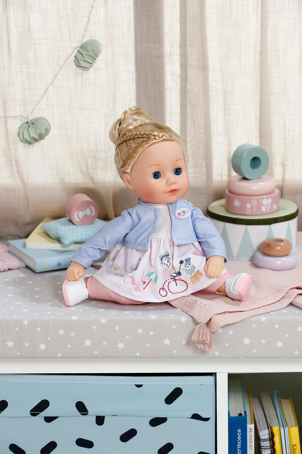 BABY born Sophia Rose - Poupée douce 36 cm - Poupée aux cheveux blonds de haute qualité et aux yeux endormis - Convient aux enfants à partir de 1 an
