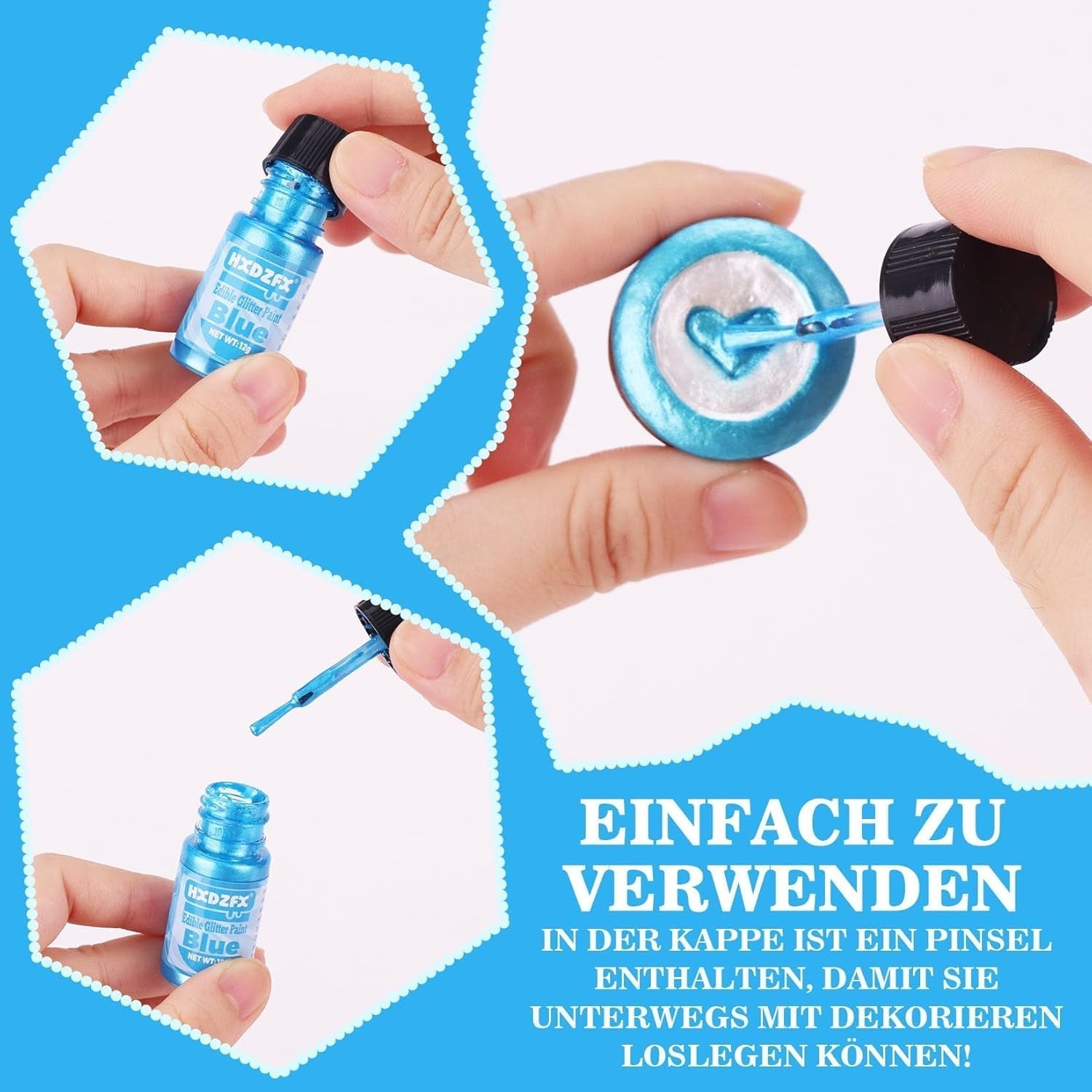 Paillettes liquides comestibles - 2 × 12 grammes Glitter Naty Shop