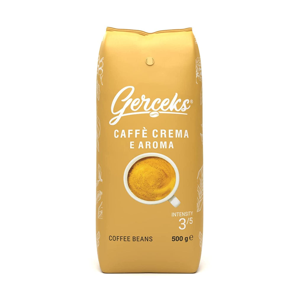 Caffe Crema E Aroma Kaffeebohnen 2kg (4x500g), Barista Kaffee schokoladig et säurearm, Espressobohnen kräftig, Bohnenkaffee mit Arabica et Robusta, fine Crema, idéal pour Milchkaffee