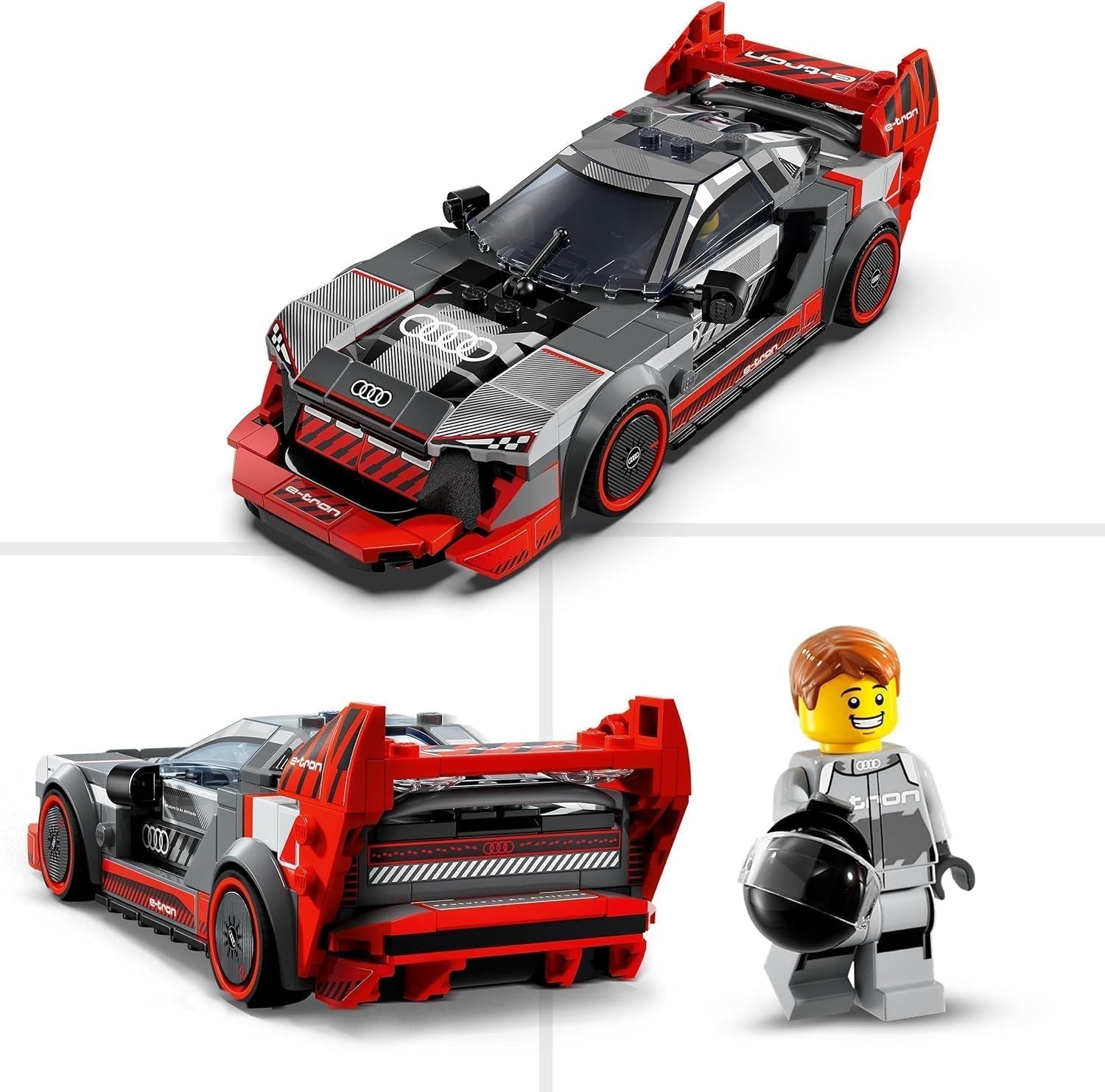 LEGO Speed Champions Audi S1 E-Tron Quattro Ensemble de voiture de course avec jouets de voiture à construire, jouer et exposer, modèle de voiture pour enfants, cadeau pour garçons et filles de 9 ans 76921 Ensembles de construction Besuche den LEGO-Store