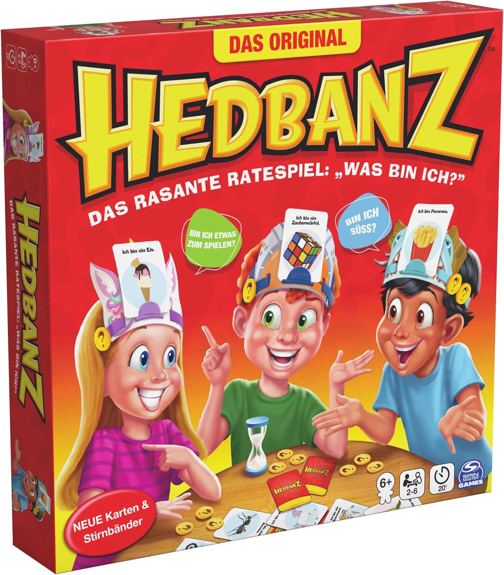 Spin Master Games - Hedbanz, le jeu de devinettes rapide pour toute la famille, nouvelle édition (2025) avec de superbes composants de jeu, pour 2 à 6 joueurs, à partir de 6 ans