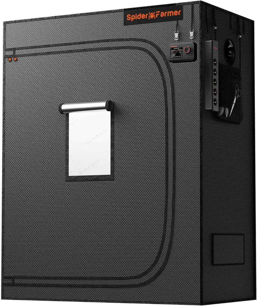 Spider Farmer Pro Tente de culture 70 x 140 x 200 cm avec porte roulante, fenêtre d'observation, panneau de sol amovible, tissu Mylar 2000D, pour culture hydroponique intérieure avec SF4000, G4500, SE4500