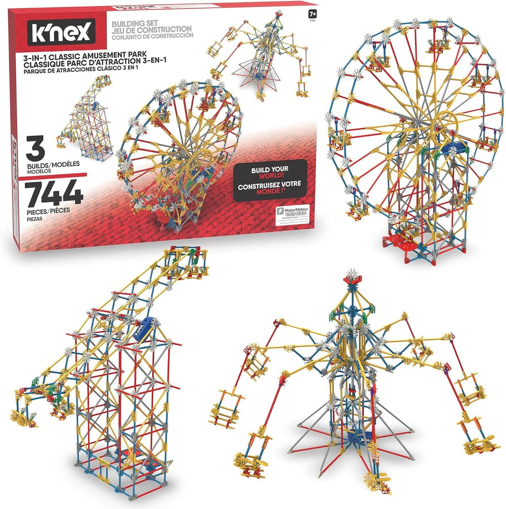 K'NEX 80216 Amazin' 8 Achterbahn-Baukasten, buntes Konstruktionsspielzeug für Jungen und Mädchen, Achterbahnspielzeug für Kinder, 448-teiliger Baukasten ab 7 Jahren