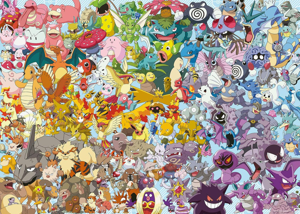 Ravensburger Puzzle 1000 pièces 12000460 Challenge Pokémon - Les 150 Pokémon de la première génération comme puzzle stimulant pour adultes et enfants à partir de 14 ans Puzzle Naty Shop Old Design