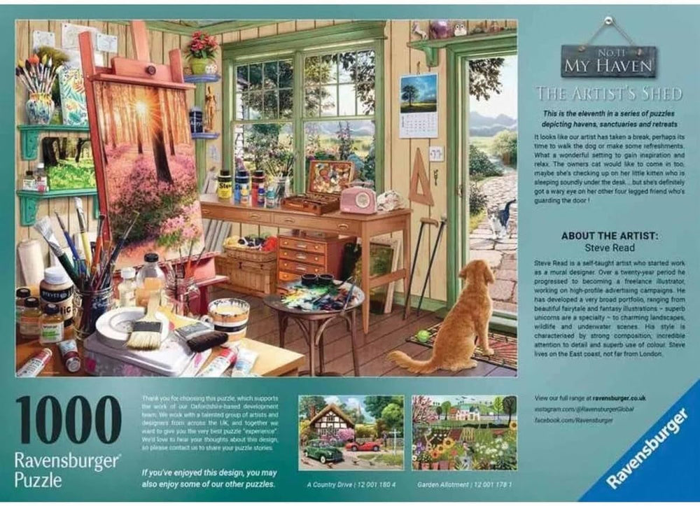 Ravensburger Puzzle 1000 pièces - Mon abri : l'entrepôt de l'artiste Puzzle Naty Shop