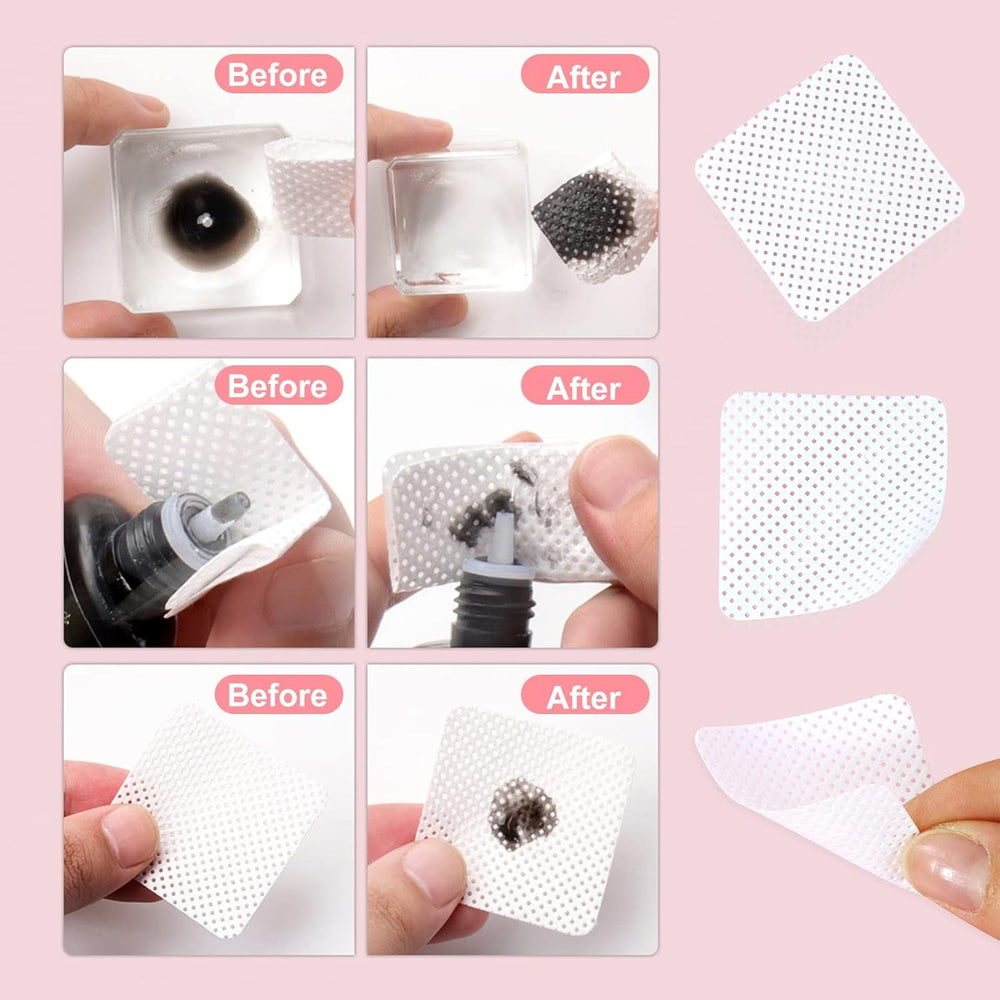 Qufiiry 300 Stück Fusselfreie Nageltücher, Lingettes pour ongles non pelucheuses, Fusselfrei Nagel Wattepads, Nagel Wischtücher Für Cleaner Gelnägel Nagellackentferner Wattepads Nail Wipes Pads