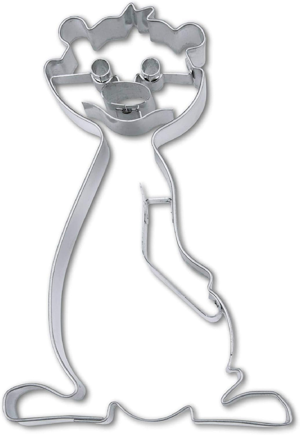 Boîte à biscuits en forme de suricate, env. 10,5 cm, argent