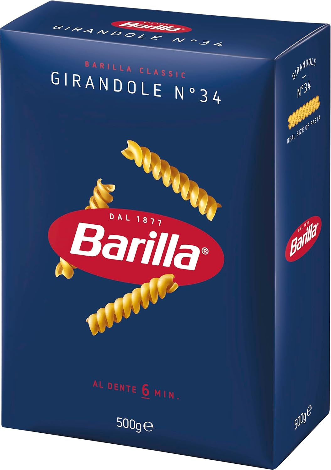 Pâtes Barilla Classique Girandole no. 34, à base de blé dur de haute qualité, toujours al dente (1 x 500g)
