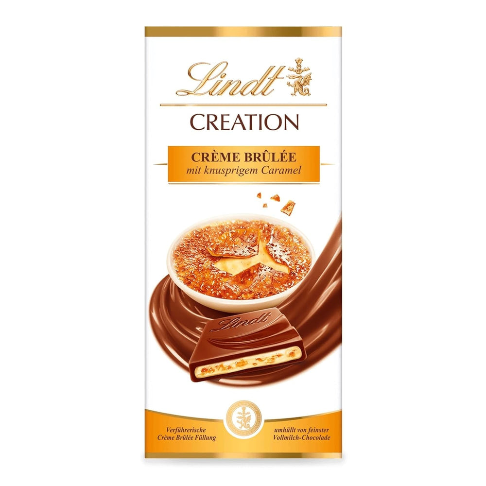 Lindt Schokolade Creation Crème Brûlée Tafel | Crème Brûlée Füllung Mit Knusprigem Karamell, Umhüllt Von Feinster Vollmilch-Schokolade | Tasse de chocolat | Schokoladengeschenk, 150G Naty Shop Titre par défaut
