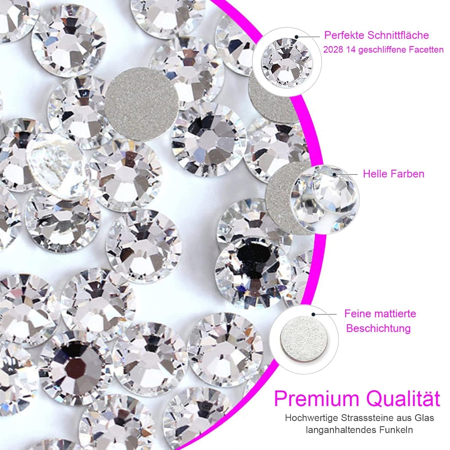 FITDON Ensemble de 3200 Pierres à Ongles Pierres AB en Verre Multiformes et Pierres AB à Paillettes de Diamant Transparent pour Décoration Nail Art Kits de Bricolage Bijoux Porte-clés Accessoires pour Ongles