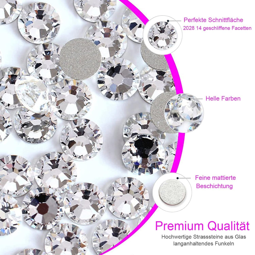 FITDON Ensemble de 3200 Pierres à Ongles Pierres AB en Verre Multiformes et Pierres AB à Paillettes de Diamant Transparent pour Décoration Nail Art Kits de Bricolage Bijoux Porte-clés Accessoires pour Ongles