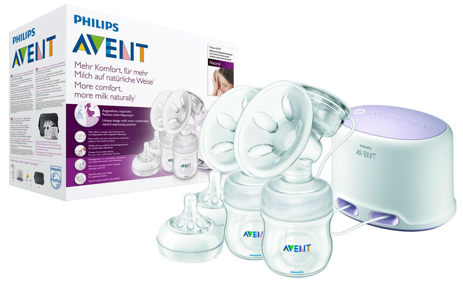 Tire-lait électrique double Philips Avent SCF334/02 Accessoires Alimentation et Allaitement Bebe Naty Shop
